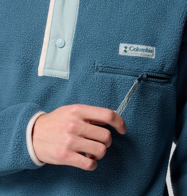 Men's Helvetia II Half Snap Fleece Pullover, Color: Everblue, image 6
