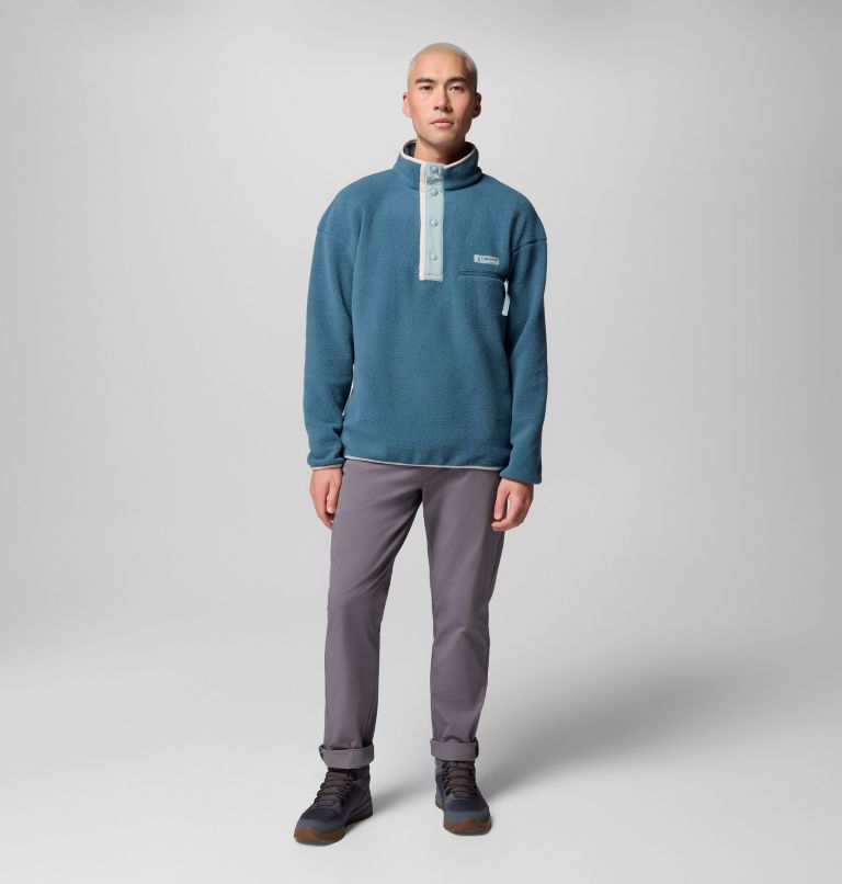 Men's Helvetia II Half Snap Fleece Pullover, Color: Everblue, image 2
