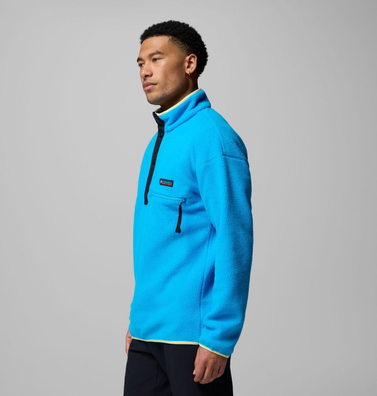 Men's Helvetia II Half Snap Fleece Pullover, Color: Compass Blue, image 4