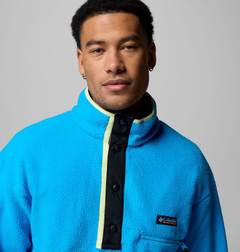 Men's Helvetia II Half Snap Fleece Pullover, Color: Compass Blue, image 5