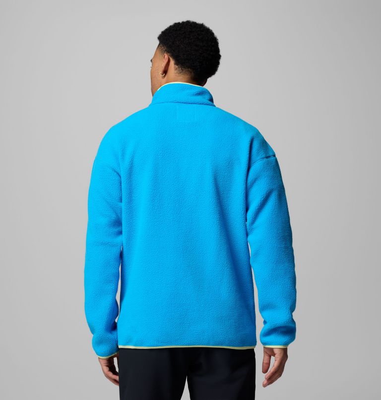 Men's Helvetia II Half Snap Fleece Pullover, Color: Compass Blue, image 3