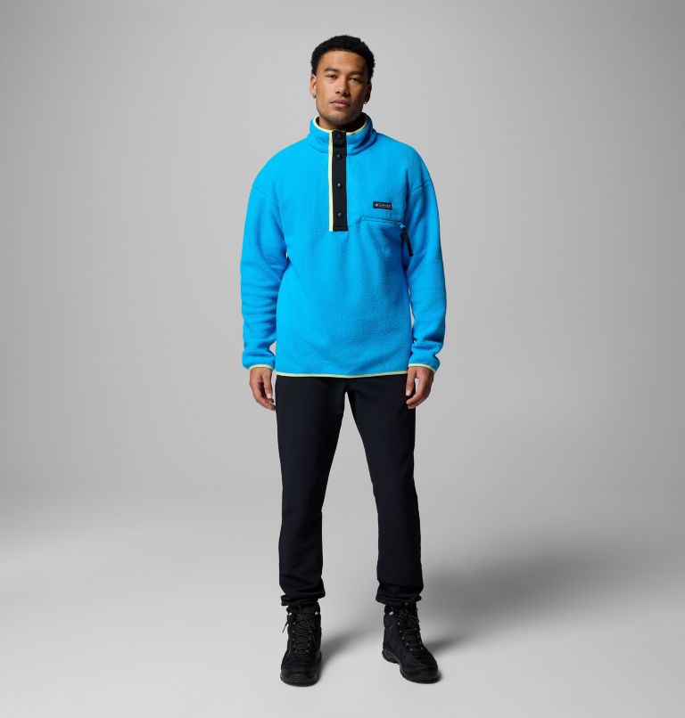 Men's Helvetia II Half Snap Fleece Pullover, Color: Compass Blue, image 2