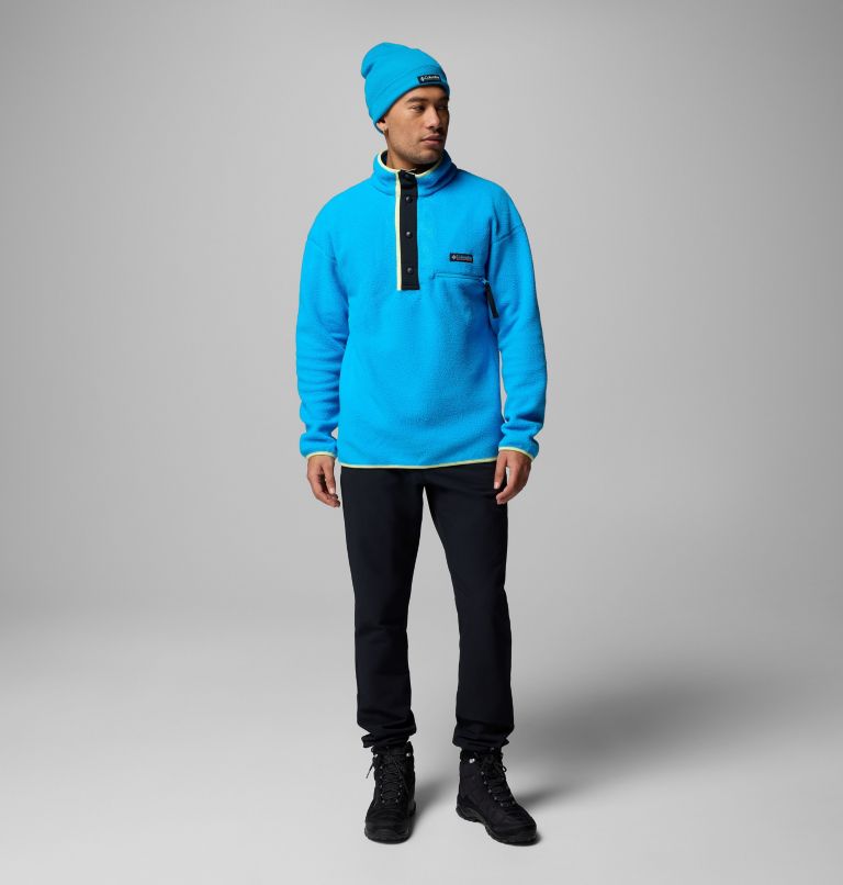 Men's Helvetia II Half Snap Fleece Pullover, Color: Compass Blue, image 6