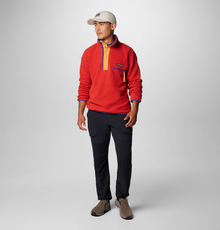 Men's Helvetia II Half Snap Fleece Pullover, Color: Sail Red, image 3