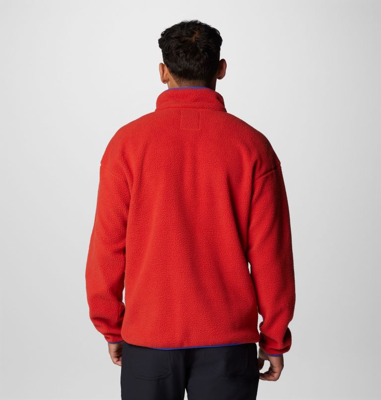 Men's Helvetia II Half Snap Fleece Pullover, Color: Sail Red, image 2