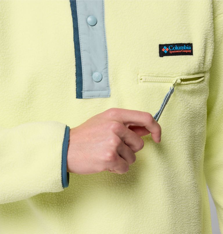 Men's Helvetia II Half Snap Fleece Pullover, Color: Citron Haze, image 6