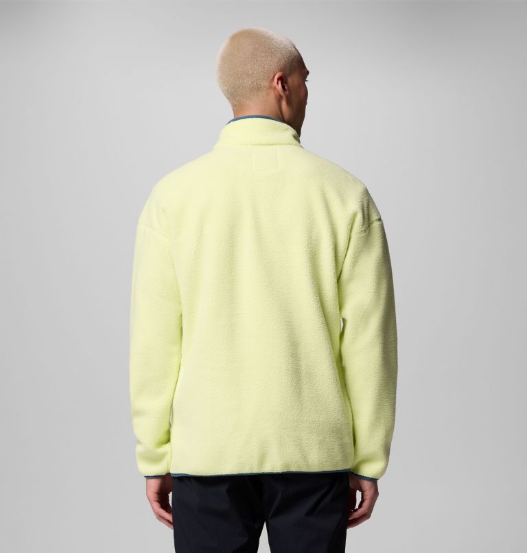 Men's Helvetia II Half Snap Fleece Pullover, Color: Citron Haze, image 3