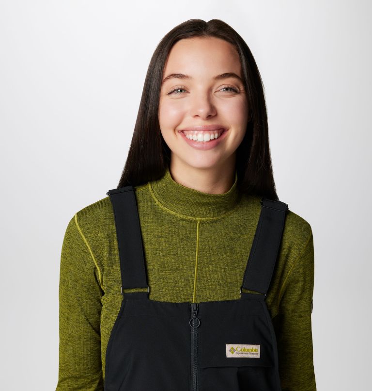 Women's Wallowa Softshell Overalls, Color: Black, image 5