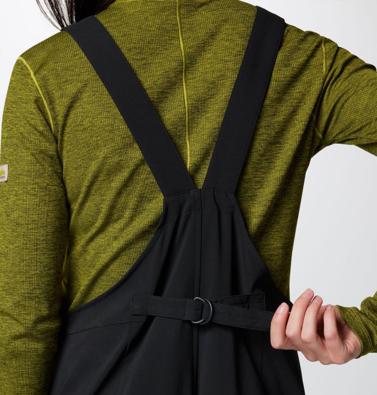 Women's Wallowa Softshell Overalls, Color: Black, image 8