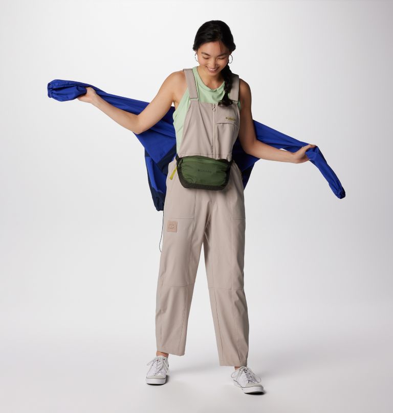 Women's Wallowa Softshell Overalls, Color: Crushed Clay, image 1