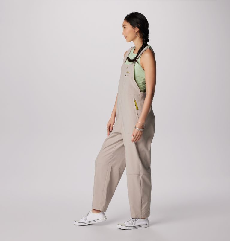 Women's Wallowa Softshell Overalls, Color: Crushed Clay, image 2