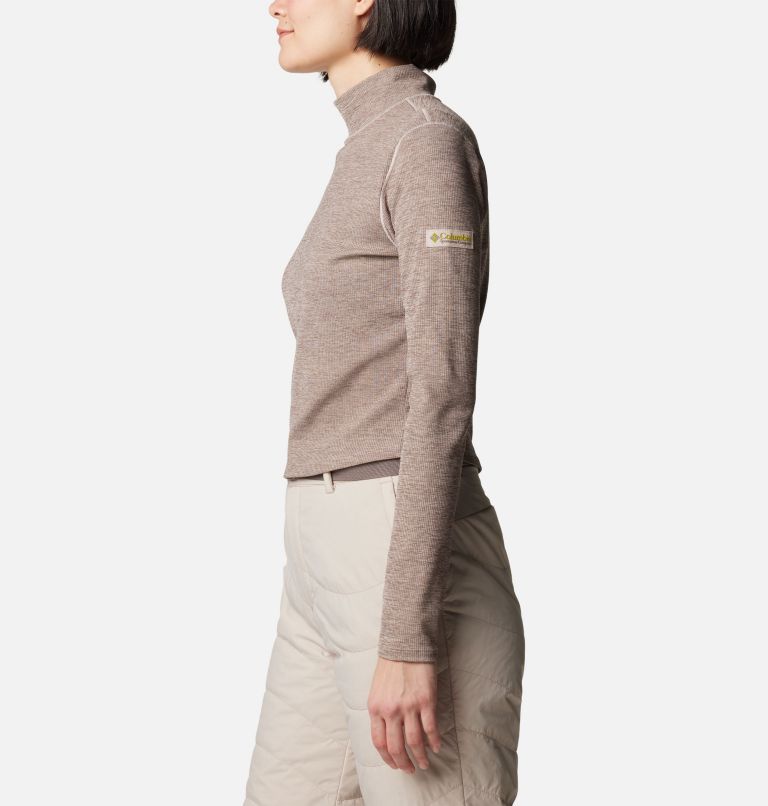 Women's Wallowa Cropped Long Sleeve Shirt, Color: Crushed Clay, Iron, image 3