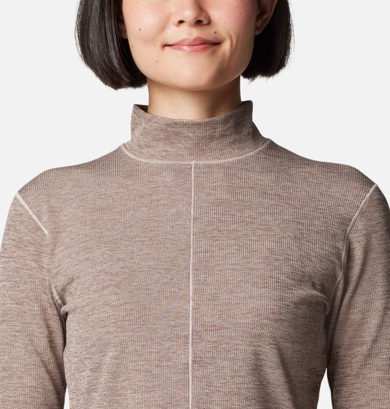 Women's Wallowa Cropped Long Sleeve T-Shirt, Color: Crushed Clay, Iron, image 4