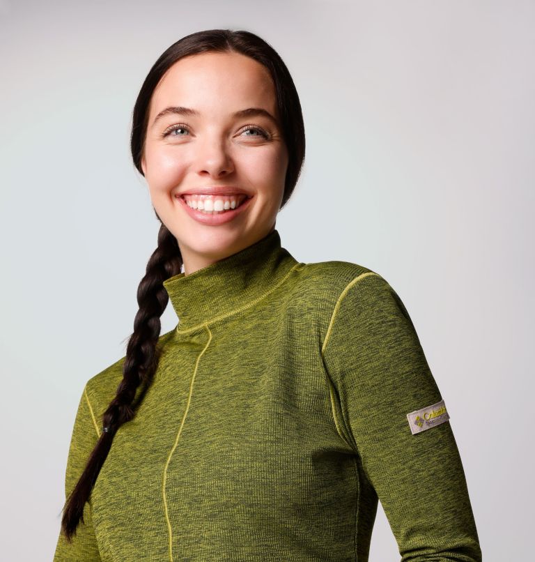 Women's Wallowa Cropped Long Sleeve Shirt, Color: Python Green, Greenscape, image 5