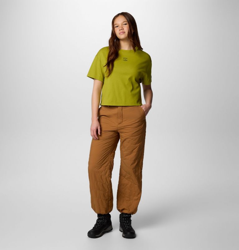 Women's Wallowa Cropped Graphic T-Shirt, Color: Python Green, image 3