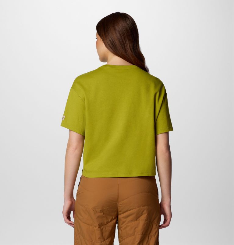Women's Wallowa Cropped Graphic T-Shirt, Color: Python Green, image 2