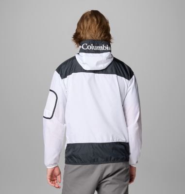 Men's Challenger II Pullover Windbreaker, Color: White, Black, image 10