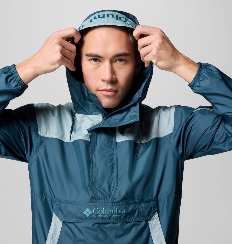 Men's Challenger II Pullover Windbreaker, Color: Everblue, Crushed Blue, image 5