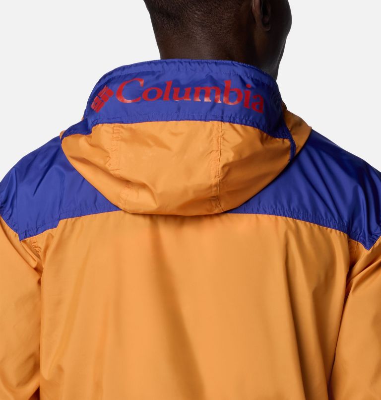 Men's Challenger II Pullover Windbreaker, Color: Sunstone, Clematis Blue, image 5