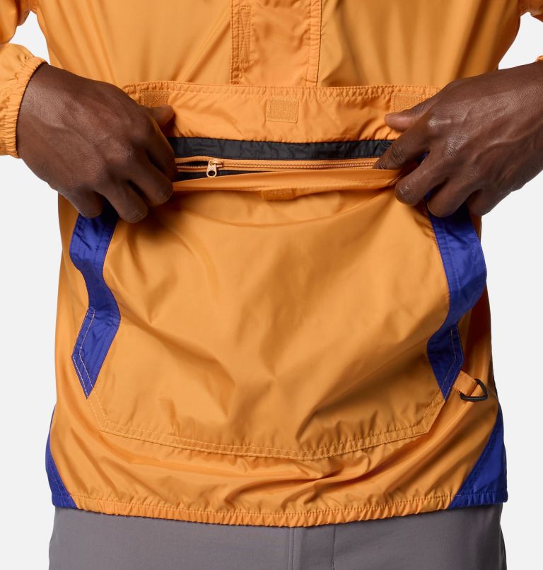 Men's Challenger II Pullover Windbreaker, Color: Sunstone, Clematis Blue, image 6