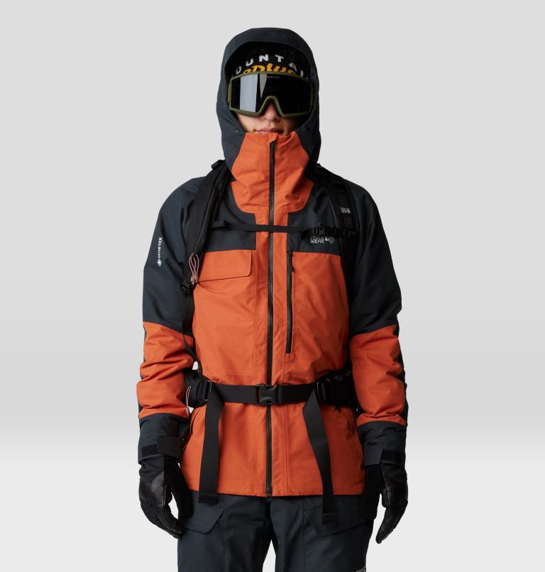 Men's Cloud Bank GORE-TEX Jacket, Color: Raw Carnelian, Black, image 12