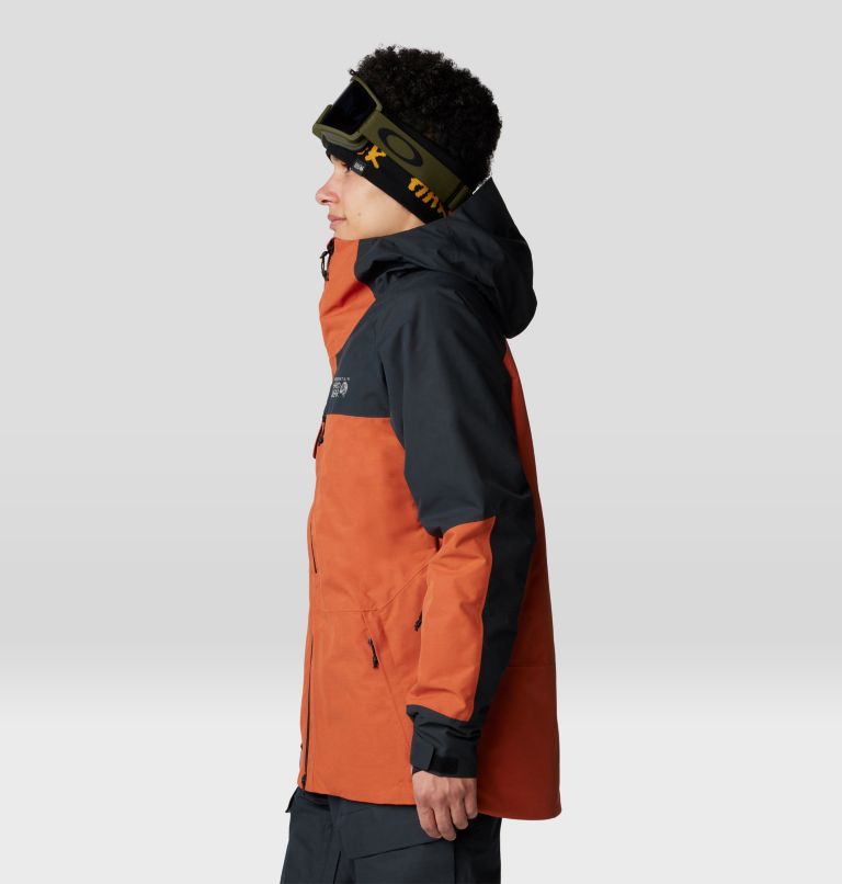 Men's Cloud Bank GORE-TEX Jacket, Color: Raw Carnelian, Black, image 3