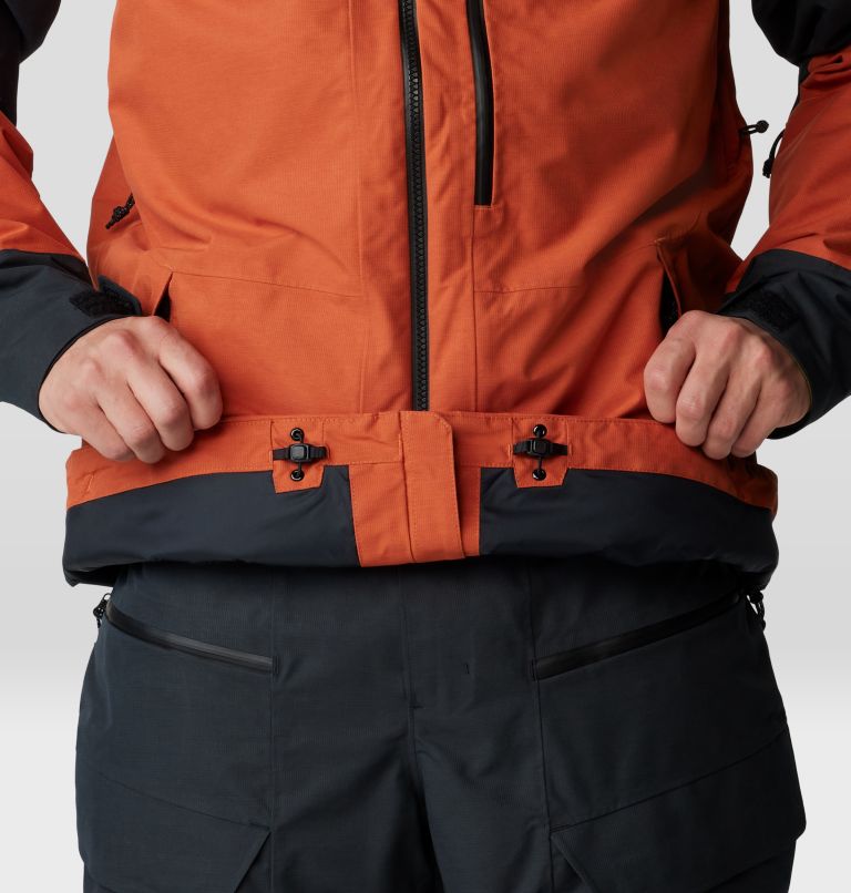 Men's Cloud Bank GORE-TEX Jacket, Color: Raw Carnelian, Black, image 8