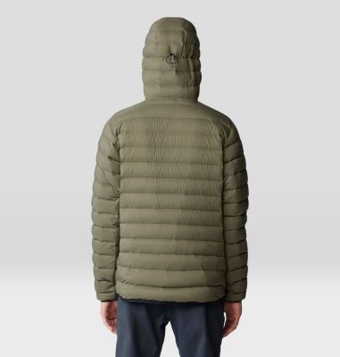 Men's Deloro Down Full Zip Hoody, Color: Stone Green, image 2