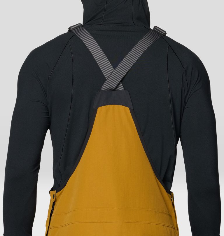 Men's First Tracks Bib, Color: Olive Gold, Black, image 6