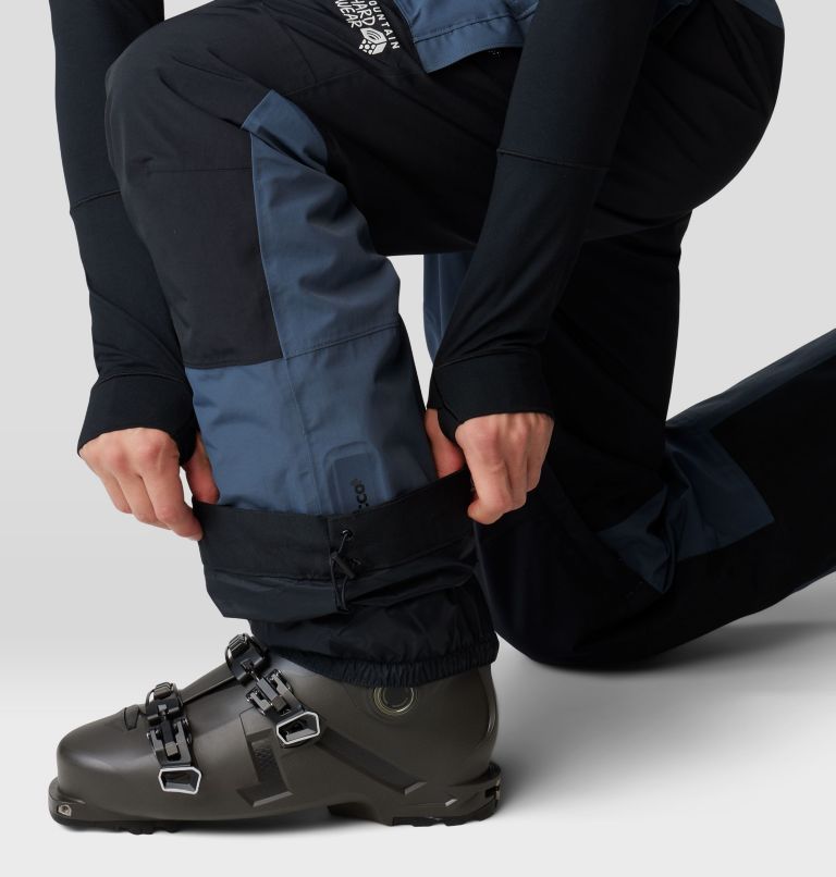 Men's First Tracks Bib, Color: Moon Blue, Black, image 10