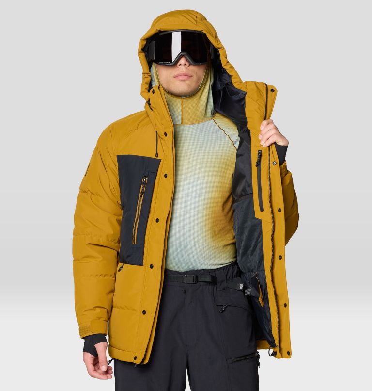 Men's First Tracks Down Jacket, Color: Olive Gold, Black, image 6