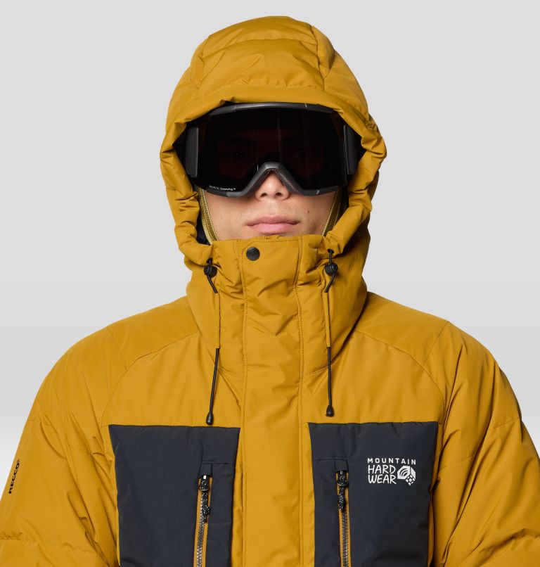 Men's First Tracks Down Jacket, Color: Olive Gold, Black, image 7