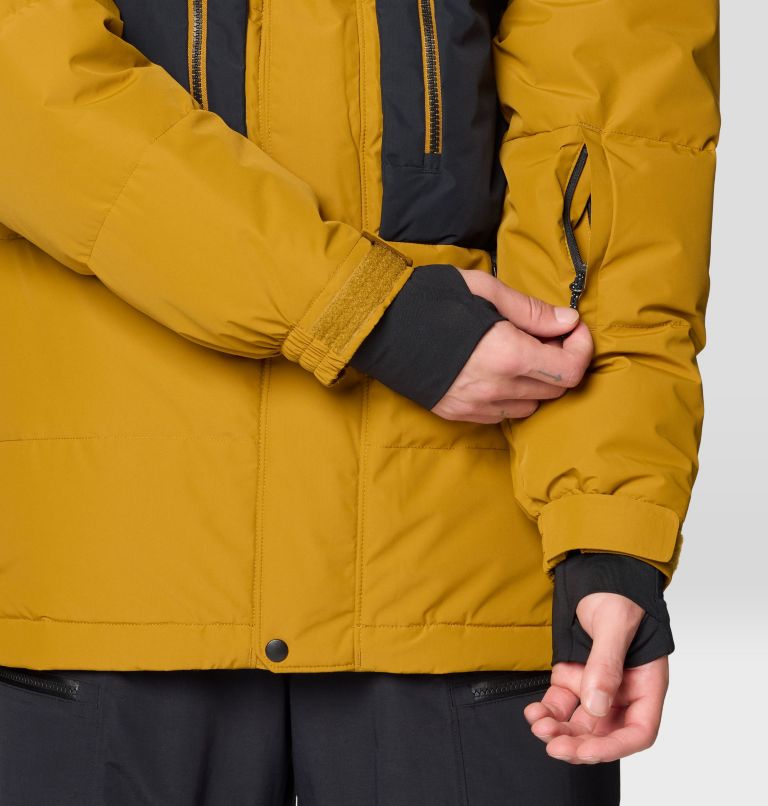 Men's First Tracks Down Jacket, Color: Olive Gold, Black, image 10