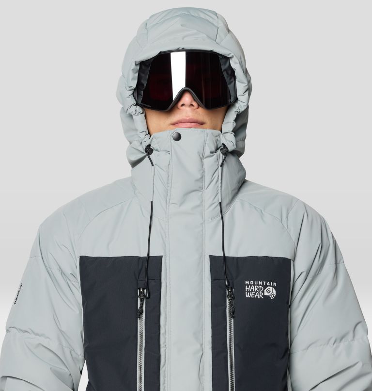 Men's First Tracks Down Jacket, Color: Wet Stone, Black, image 8