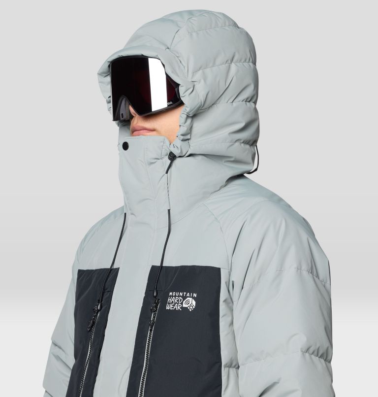 Men's First Tracks Down Jacket, Color: Wet Stone, Black, image 9