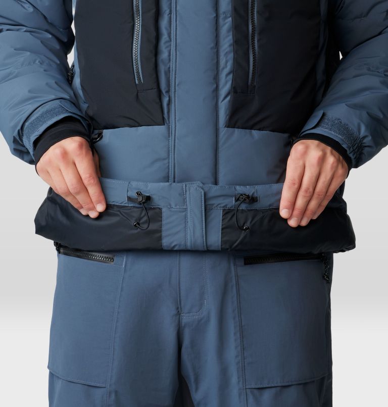 Men's First Tracks Down Jacket, Color: Moon Blue, Black, image 11