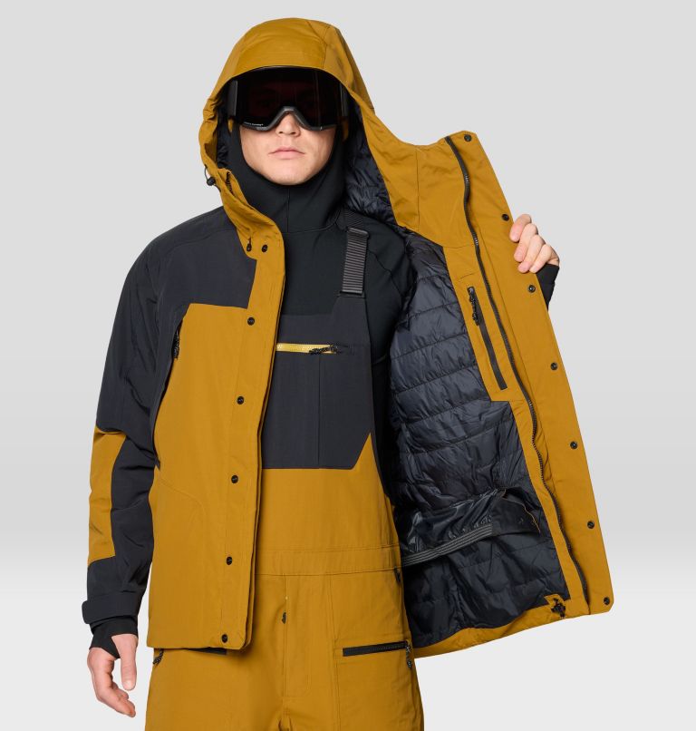 Men's First Tracks Insulated Jacket, Color: Olive Gold, Black, image 11