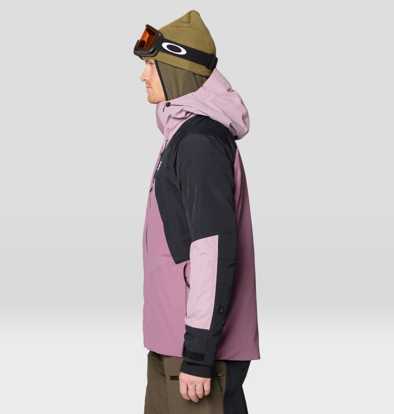 Men's First Tracks Insulated Jacket, Color: Dark Daze, Daze, Black, image 3