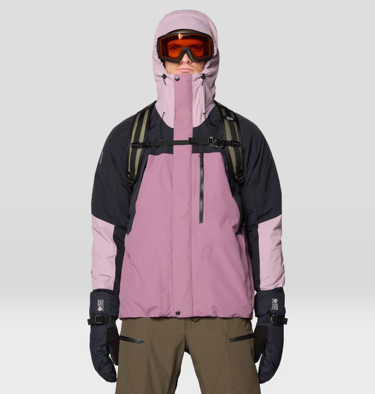 Men's First Tracks Insulated Jacket, Color: Dark Daze, Daze, Black, image 4