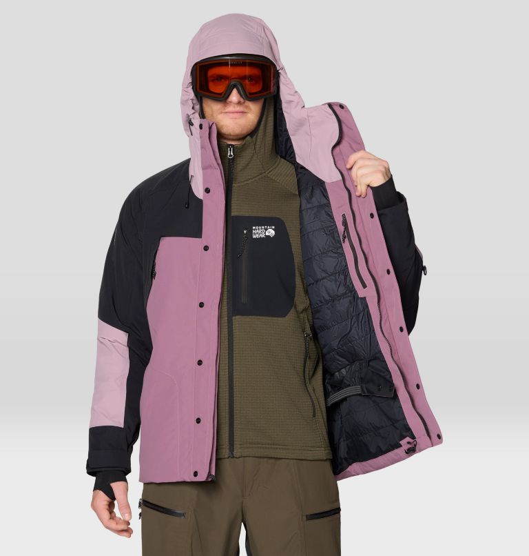 Men's First Tracks Insulated Jacket, Color: Dark Daze, Daze, Black, image 5