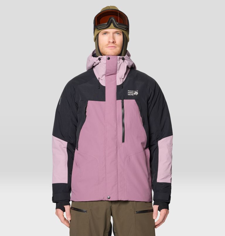 Men's First Tracks Insulated Jacket, Color: Dark Daze, Daze, Black, image 1