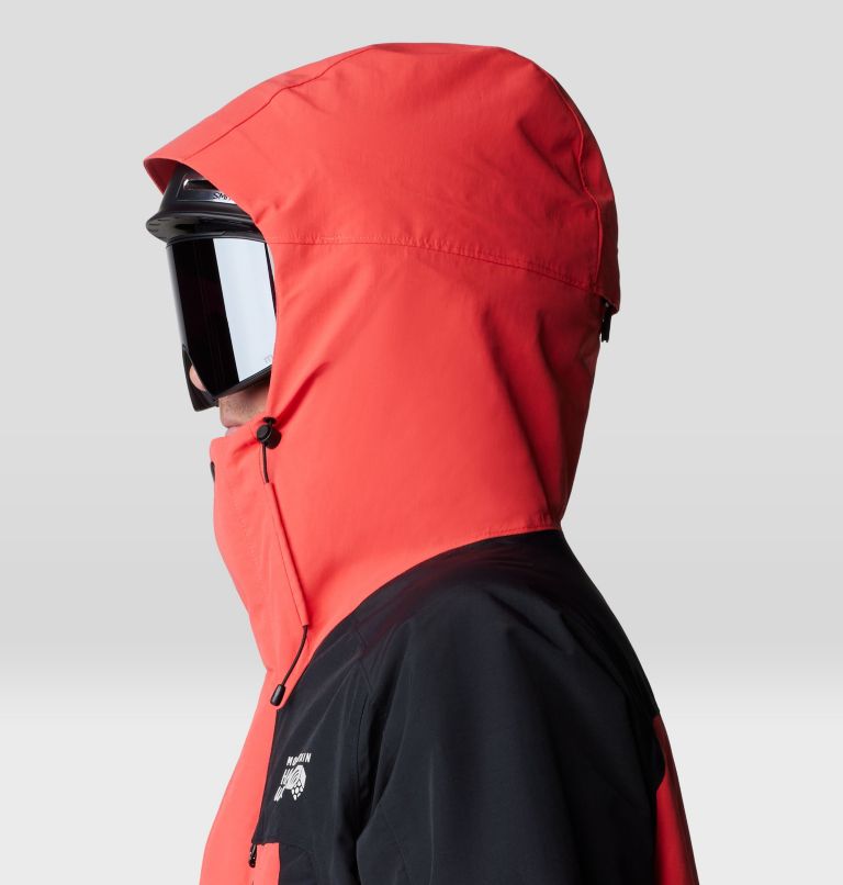 Men's First Tracks Insulated Jacket, Color: Solar Pink, Black, image 7