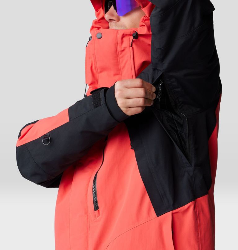 Men's First Tracks Insulated Jacket, Color: Solar Pink, Black, image 8