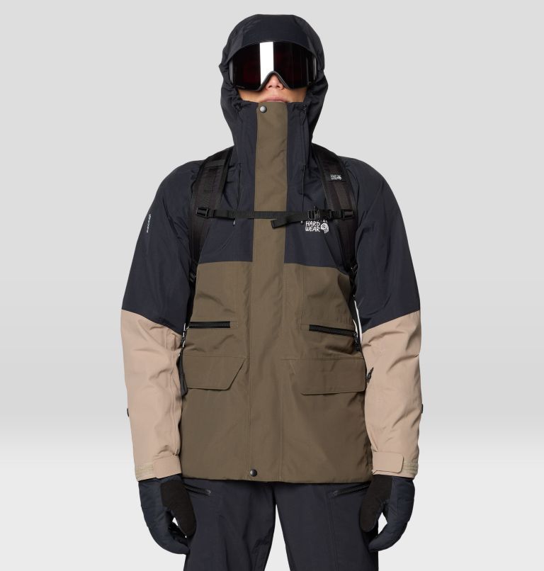 Men's First Tracks Jacket, Color: Ridgeline, Dunes, Black, image 4