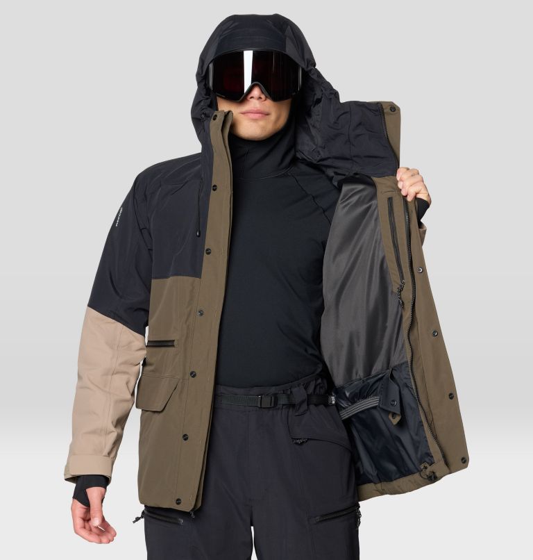 Men's First Tracks Jacket, Color: Ridgeline, Dunes, Black, image 6