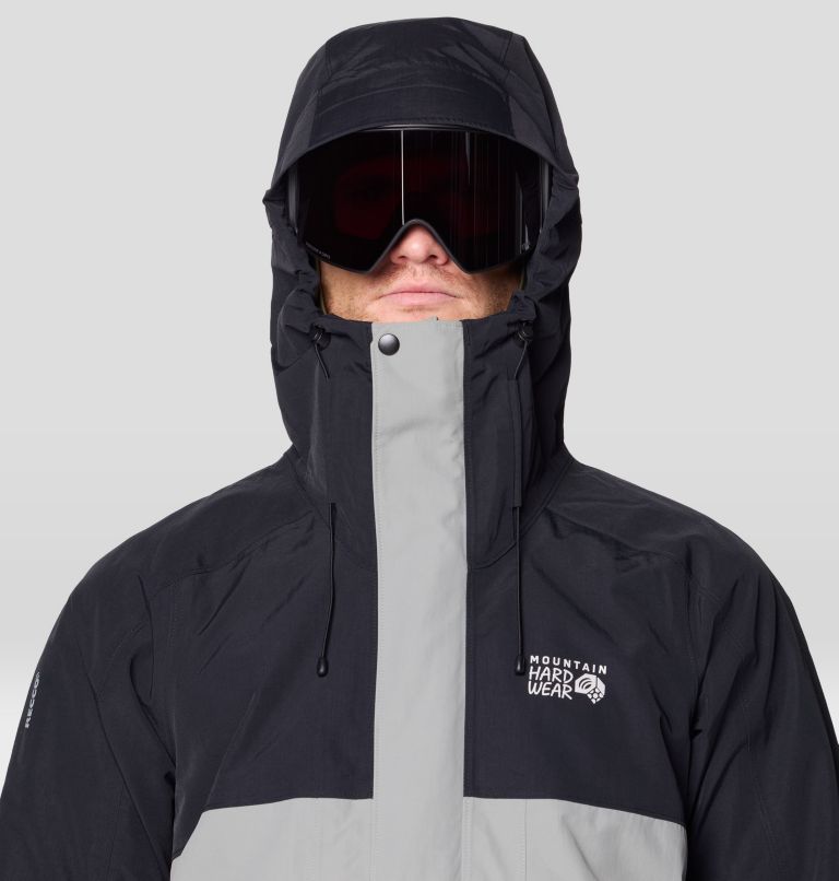 Men's First Tracks Jacket, Color: Wet Stone, White Sage, Black, image 7