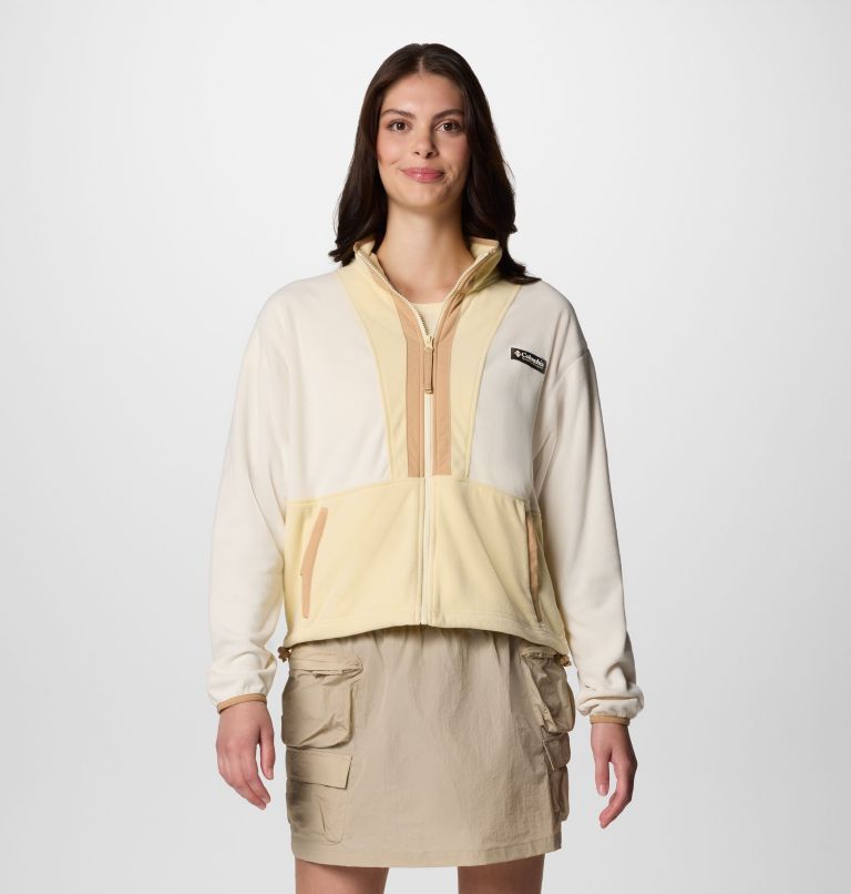 Women's Backbowl II Full Zip Fleece Jacket, Color: Chalk, Lemon Wash, image 1