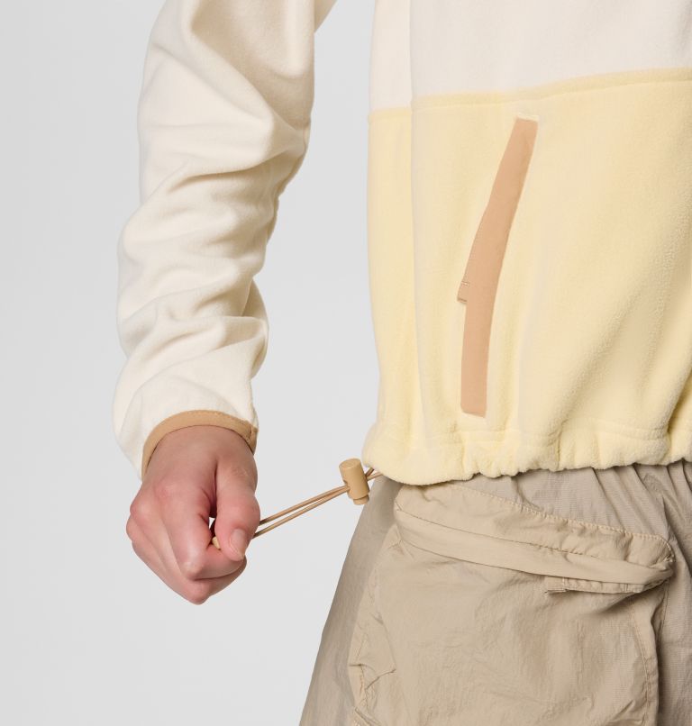 Women’s Back Bowl Casual Fleece Jacket, Color: Chalk, Lemon Wash, image 5