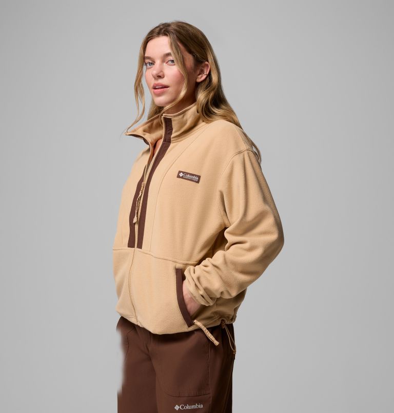 Back Bowl Casual Fleece-Jacke für Frauen, Color: Canoe, Tobacco, image 4