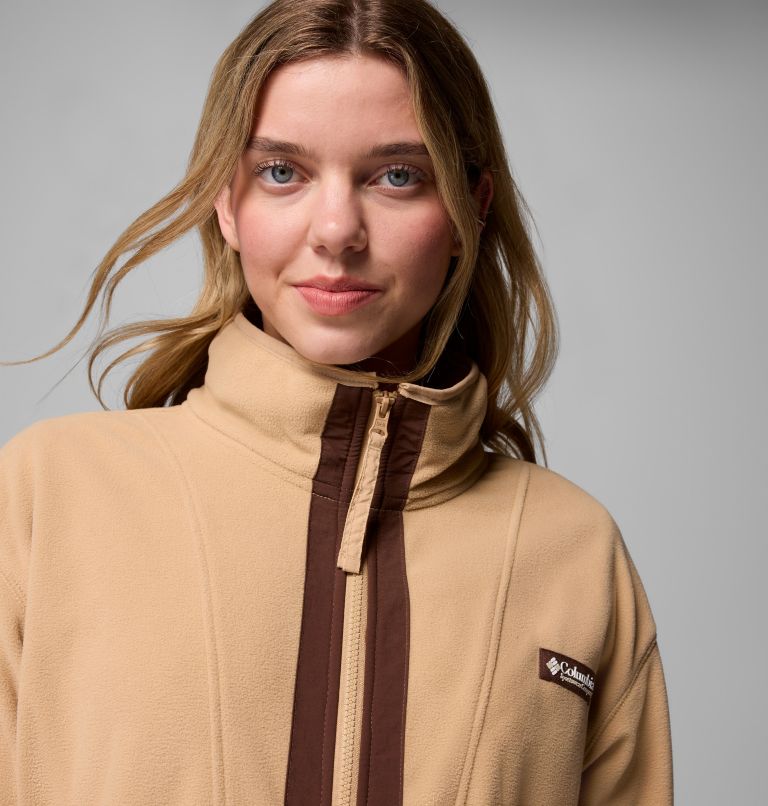 Back Bowl Casual Fleece-Jacke für Frauen, Color: Canoe, Tobacco, image 5